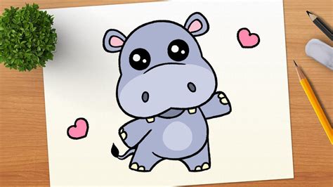 How To Draw A Hippo .